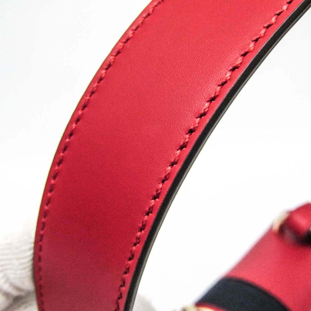 GUCCI Authentic Red Leather Sylvie Shoulder Bag - Picture 7 of 14